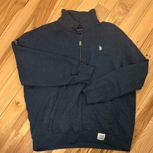 U.S. Polo Assn. Men's Dark Blue Zip-Up Sweater